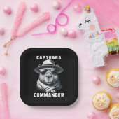 Capybara Met Zonnebril Capy Commandant Papieren Bordje (Feest)