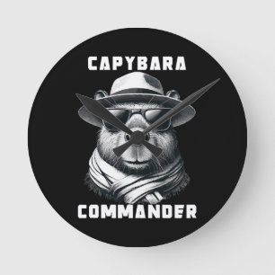 Capybara Met Zonnebril Capy Commandant Ronde Klok