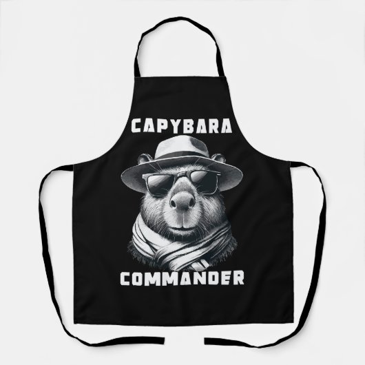 Capybara Met Zonnebril Capy Commandant Schort (Voorkant)