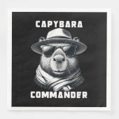 Capybara Met Zonnebril Capy Commandant Servet (Voorkant)