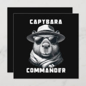 Capybara met zonnebril Capy Commander Kaart (Voorkant / Achterkant)