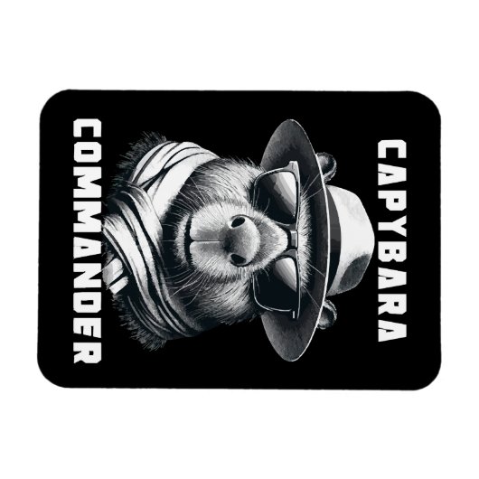 Capybara met zonnebril Capy Commander Magneet (Horizontaal)