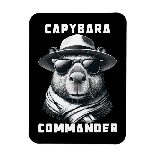 Capybara met zonnebril Capy Commander Magneet (Verticaal)