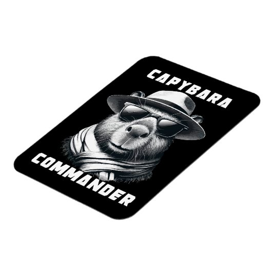 Capybara met zonnebril Capy Commander Magneet (Linkerzijde)