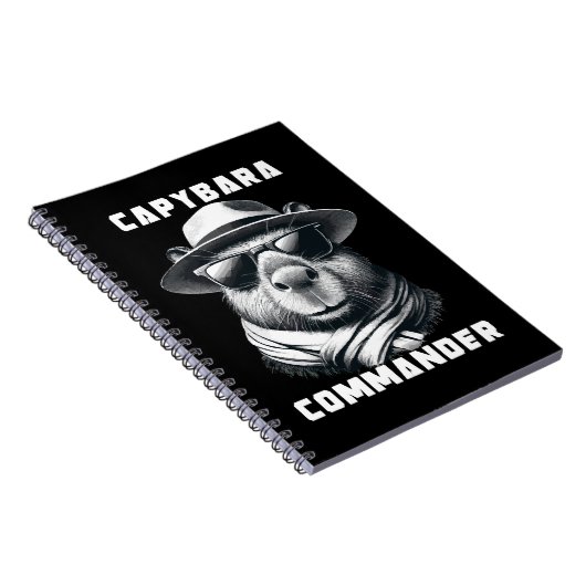 Capybara met zonnebril Capy Commander Notitieboek (Rechterzijde)