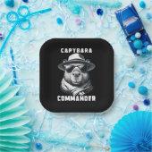 Capybara met zonnebril Capy Commander Papieren Bordje (Feest)