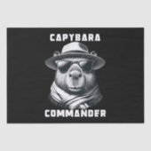 Capybara met zonnebril Capy Commander Tissuepapier (Voorkant)