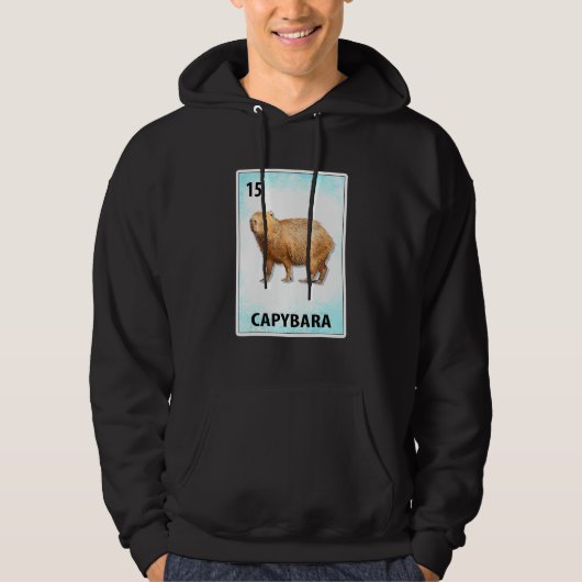 Capybara Mexicaanse Kaarten Hoodie (Voorkant)