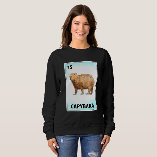 Capybara Mexicaanse Kaarten Trui (Voorkant volledig)
