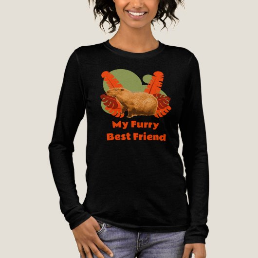 Capybara Mijn Harige Beste Vriend Tri-Blend Shirt (Voorkant)