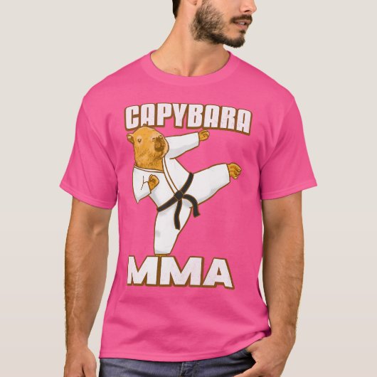 Capybara Mixed Material Arts MMA T-shirt (Voorkant)