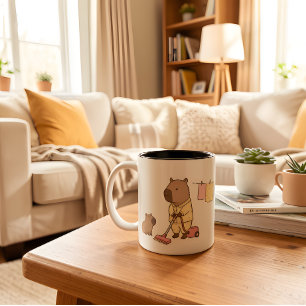 Capybara Moeder Mok Schattig & Cozy Cadeau voor