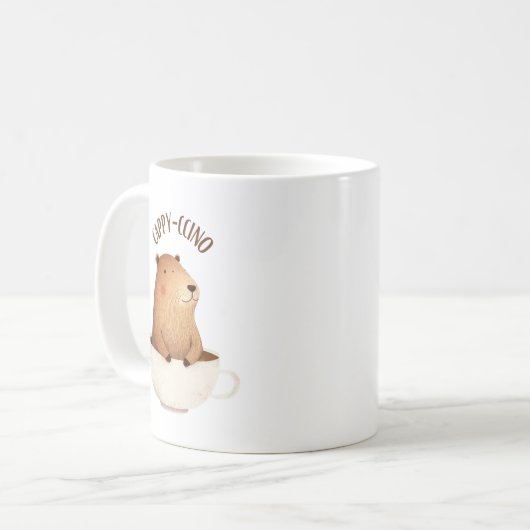 Capybara mok, Cappycino Koffiemok (Voorkant links)