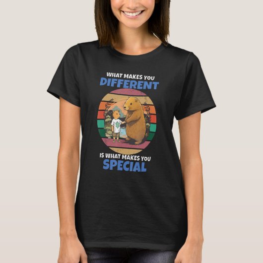 Capybara Mom and Child Puzzle Autism Awareness Mon T-shirt (Voorkant)