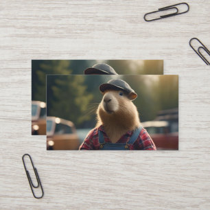 "Capybara-monteur: smeerolie, versnellingen en goe Visitekaartje