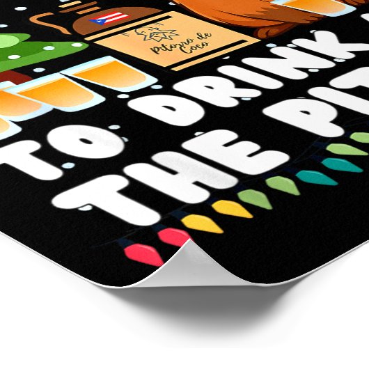 Capybara Most Likely To Drink All The Torro Funny Poster (Hoek)