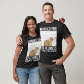 Capybara Mugshot wilde 93 Felonies over de hele we T-shirt (Unisex)