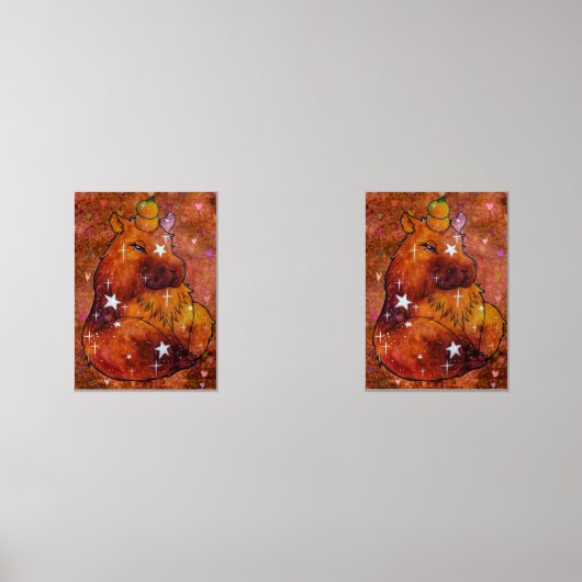 Capybara named Dream Muurkunst Sets (Voorkant)