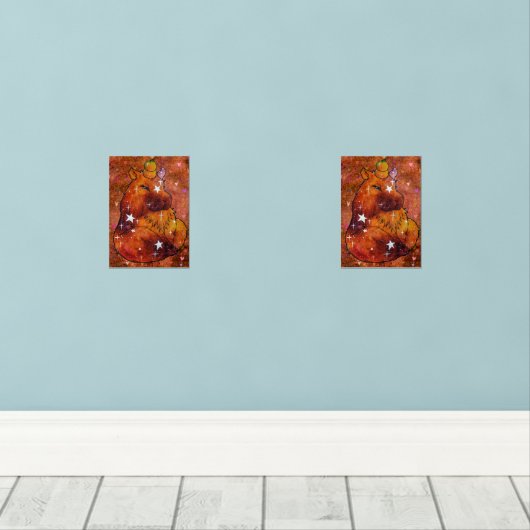 Capybara named Dream Muurkunst Sets (Houten vloer)