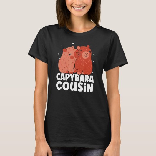 Capybara neef dier knaagdier Capybaras T-shirt (Voorkant)