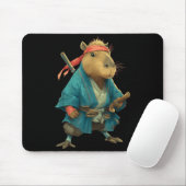 Capybara Ninja Samurai Japan Funny Japanese Graphi Muismat (Met muis)