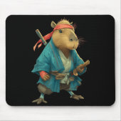 Capybara Ninja Samurai Japan Funny Japanese Graphi Muismat (Voorkant)