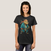 Capybara Ninja Samurai Japan Funny Japanese Graphi T-shirt (Voorkant volledig)
