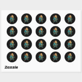 Capybara Ninja Samurai Japan Grappige Japanse Graf Ronde Sticker (Vel)