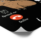 Capybara noemt het Capibara Rodent Dierenvriend Poster (Hoek)