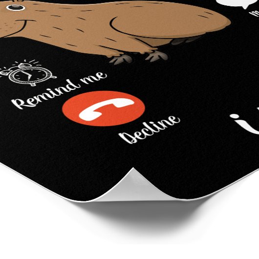 Capybara noemt het Capibara Rodent Dierenvriend Poster (Hoek)