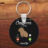 Capybara noemt het Capibara Rodent Dierenvriend Sleutelhanger (Voorkant)