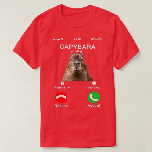 Capybara noemt het Funny Capibara Dierenvriend T-shirt (Design voorkant)