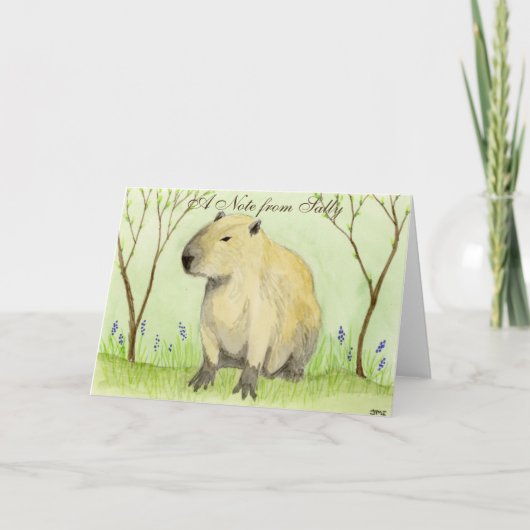 Capybara Notitiekaartje (Voorkant)