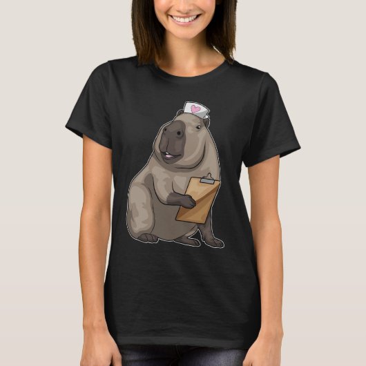 Capybara Nurse Notitieblok T-shirt (Voorkant)