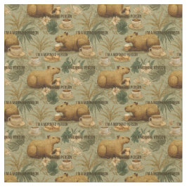 Capybara Ochtendkoffie Ontbijt Botanische Kunst Stof