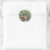 Capybara Oerwoud Art Ronde Sticker (Tas)
