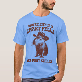 Capybara Of Slimme Kerel Scheet Stank Grappige Man T-shirt