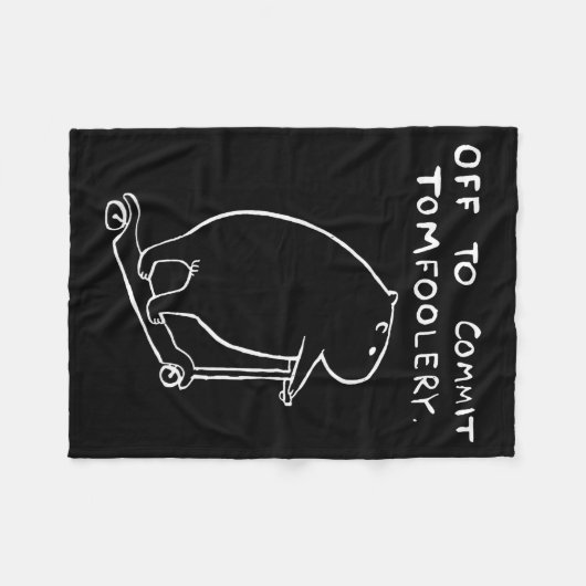 Capybara Off To Commit Tomfoolery  Fleece Deken (Voorkant (Horizontaal))