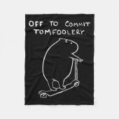 Capybara Off To Commit Tomfoolery  Fleece Deken (Voorkant)