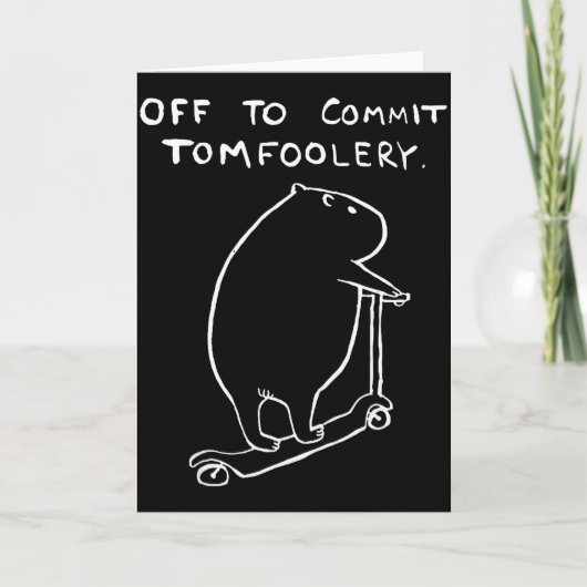 Capybara Off To Commit Tomfoolery Kaart (Voorkant)