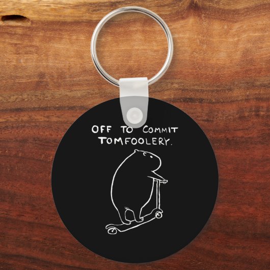 Capybara Off To Commit Tomfoolery Sleutelhanger (Voorkant)