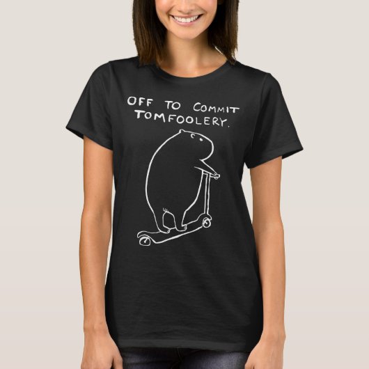 Capybara Off To Commit Tomfoolery  T-shirt (Voorkant)
