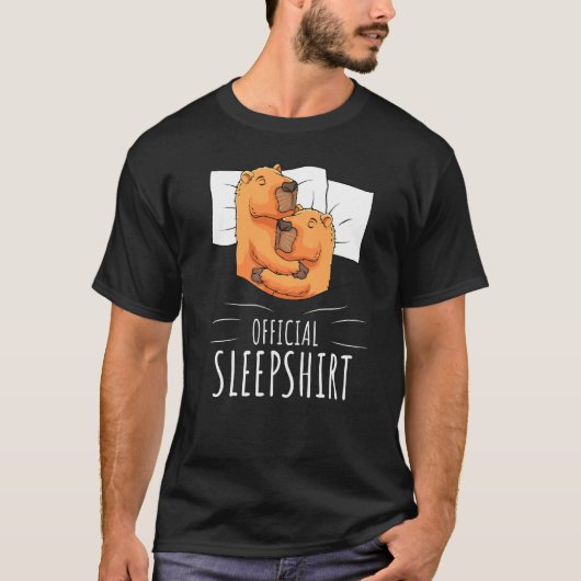 Capybara Officiële Slaap 1 T-shirt (Voorkant)
