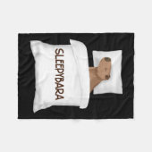 Capybara officiële slaap pyjama nachtjapon Sleepyb Fleece Deken (Voorkant (Horizontaal))