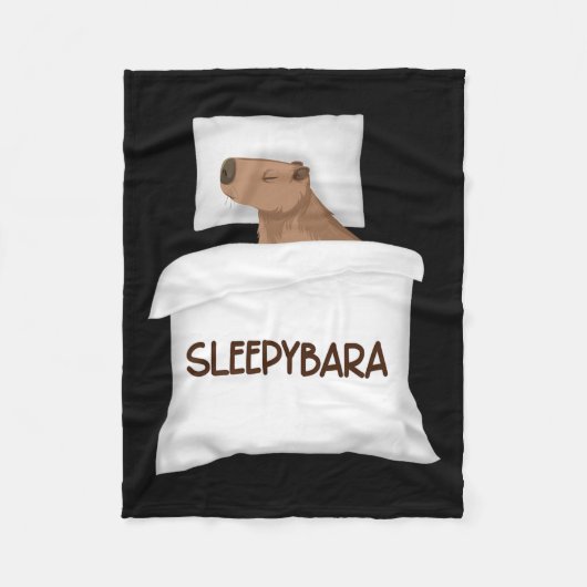 Capybara officiële slaap pyjama nachtjapon Sleepyb Fleece Deken (Voorkant)