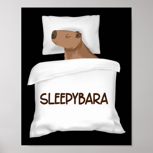 Capybara officiële slaap pyjama nachtjapon Sleepyb Poster (Voorkant)