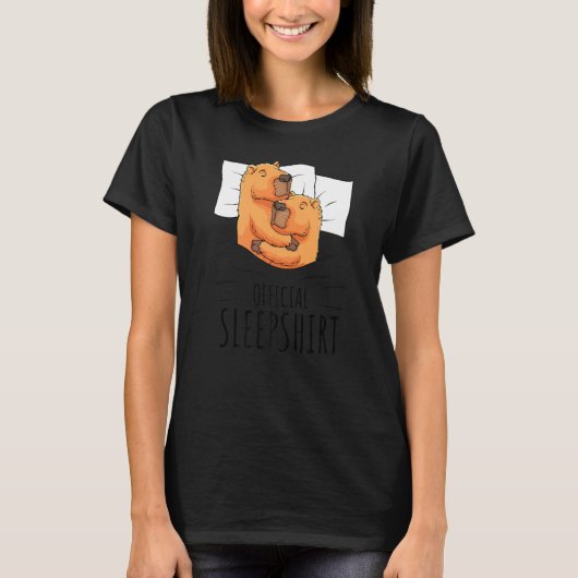 Capybara Officiële Slaapstand T-shirt (Voorkant)