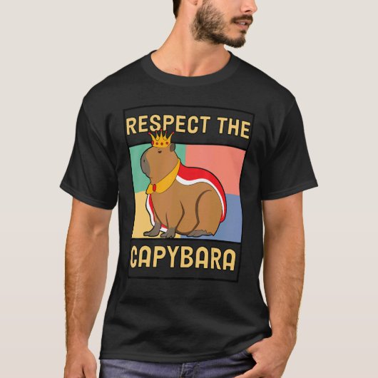 Capybara OK I Pull Up Capybara Retro T-shirt (Voorkant)
