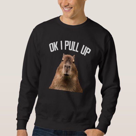 Capybara Ok I Pull Up Rodent Capybara Women Men Trui (Voorkant)