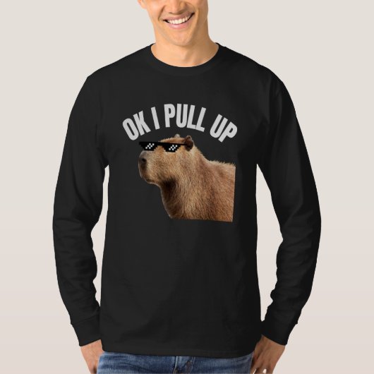 Capybara OK Ik Kom Rodget Dier Respect Grapp T-shirt (Voorkant)